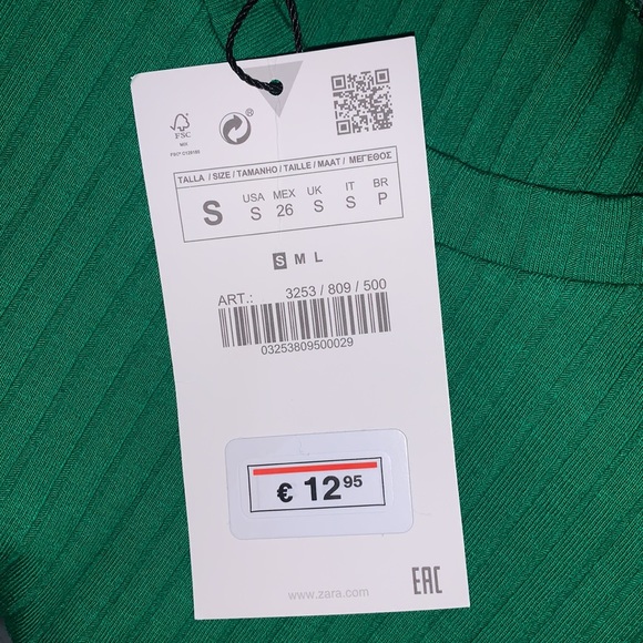 NWT Zara Lace Up Crop Top - Picture 14 of 16